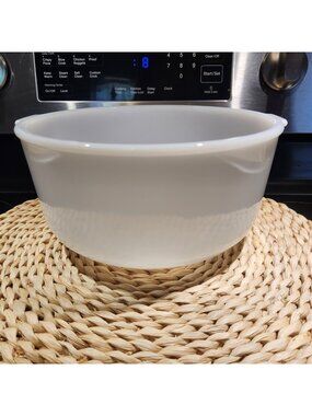 Vintage Large White Glass Sunbeam Mixing Bowl for Sunbeam Mixmaster